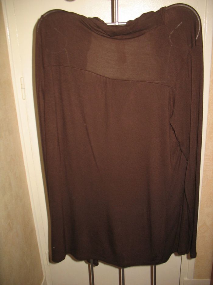 GILET FIN LONG MARRON "CACHE CACHE" - TAILLE 3 - n°03 - photo numéro 2