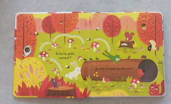 Livre interactif pour bébé  "es-tu là, petit renard?"