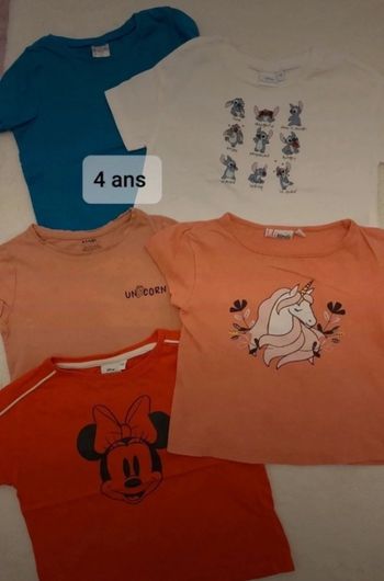5 tee-shirt 4 ans