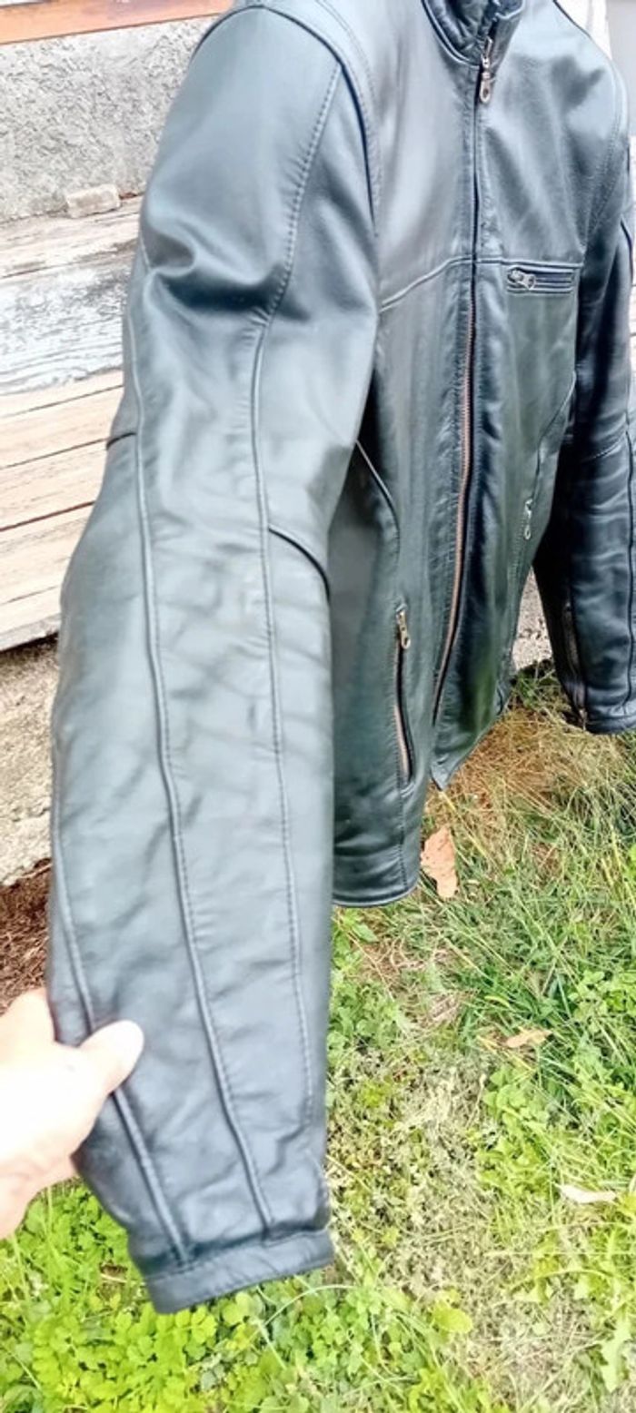Blouson en cuir noir Furygan + doublure L - photo numéro 2