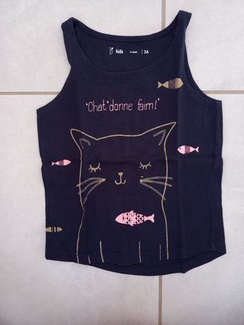 Débardeur chat 3 ans fille