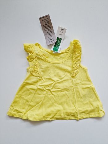 Benetton - Tee-shirt à manches courtes avec volants - Neuf avec étiquette !