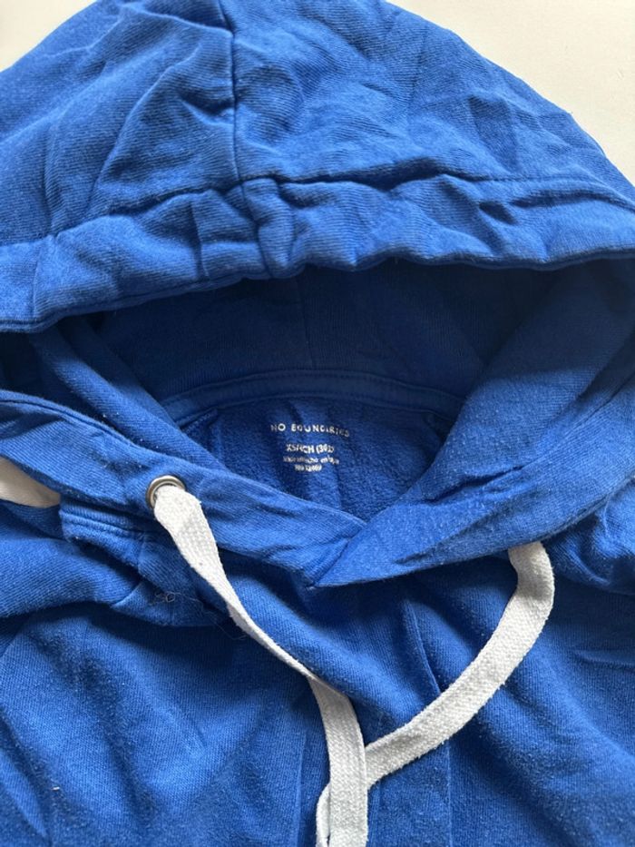 Sweat à capuche bleu bandes blanches – No Boundaries – Taille XS - photo numéro 4