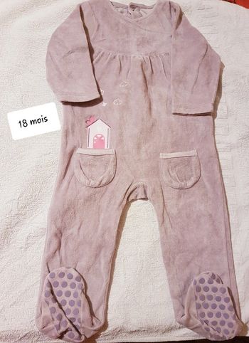 Pyjama velour vertbaudet 18 mois