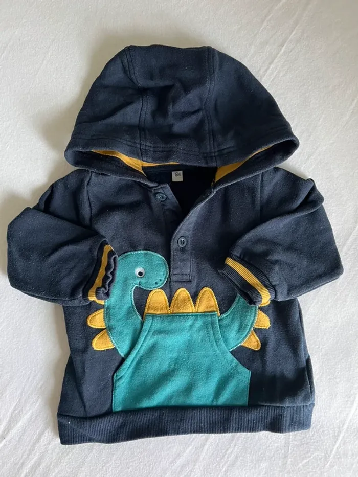 Lot de deux sweat-shirt à capuche 18M - photo numéro 2