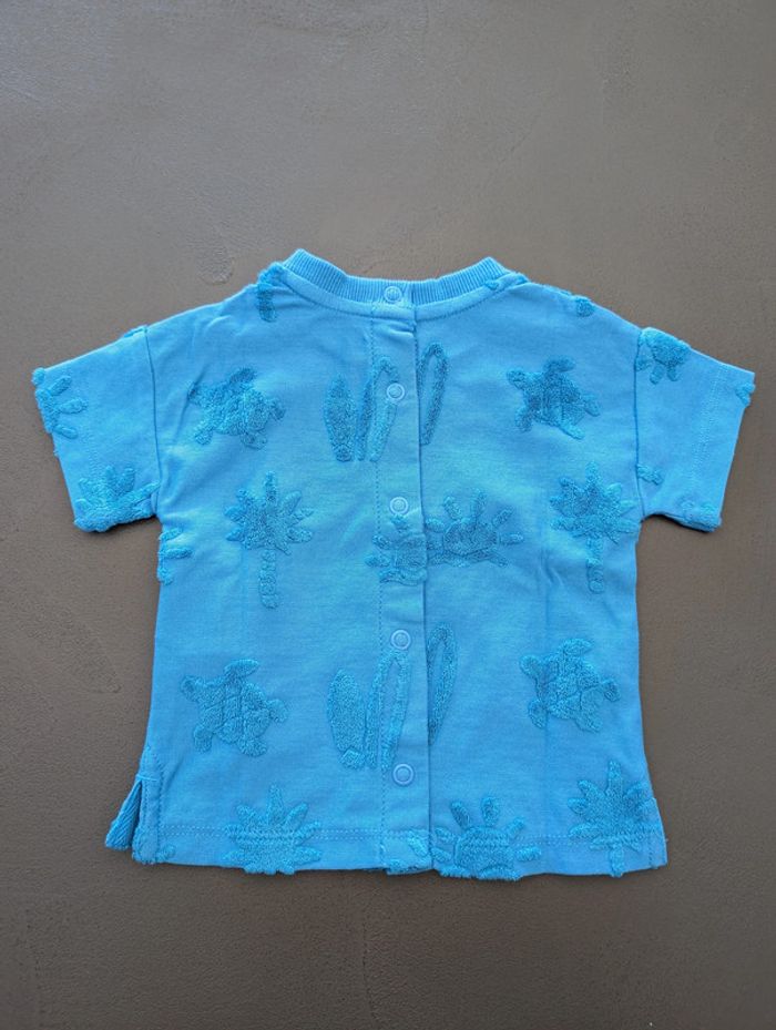 T-shirt bleu Kiabi - Taille : 3 mois - photo numéro 2
