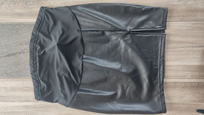 Jupe maternite simili cuir
