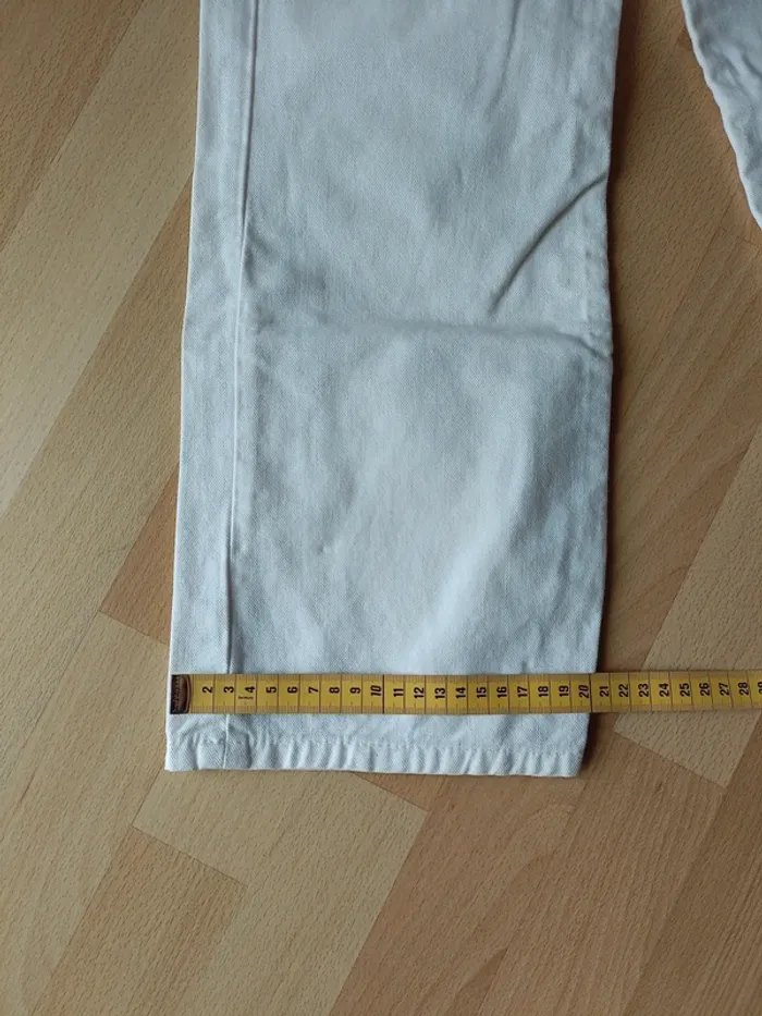 Jeans denim blanc 7/8ème - photo numéro 5