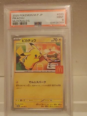 Belle Pikachu promo Mc Donald's PSA 9