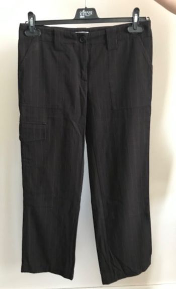 Pantalon marron à rayures
