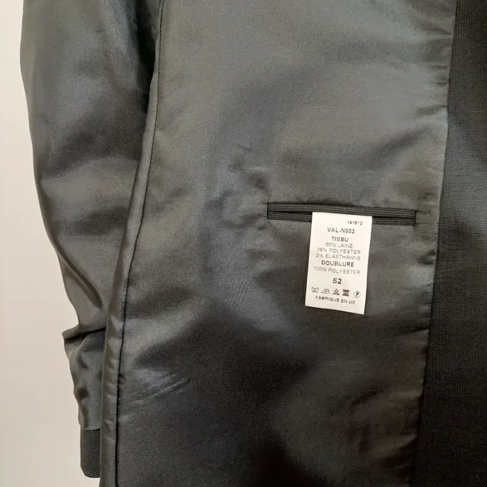 Veste de costume noire VAL-N0002 taille 52 A494 - photo numéro 13