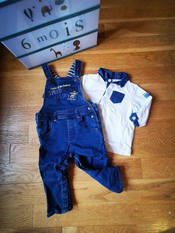 Ensemble salopette + polo