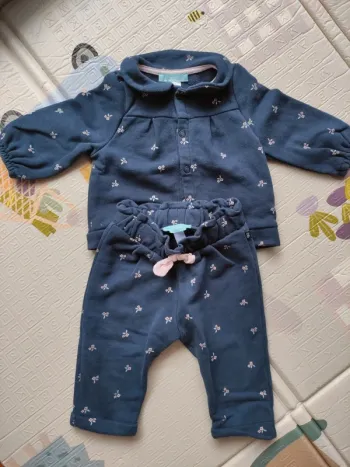 Petit ensemble jogging et veste Obaibi fille 6 mois