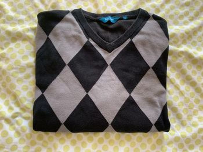 pull col V losanges - photo numéro 3