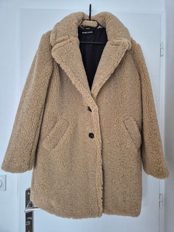 Manteau long style "mouton" beige Cache Cache taille 40 neuf