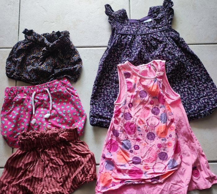 Robes et shorts 18 mois