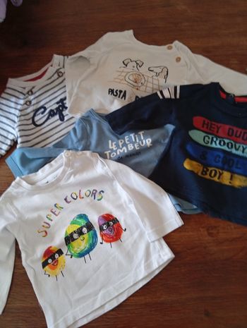 Lot de 5 haut manches longues taille 3mois
