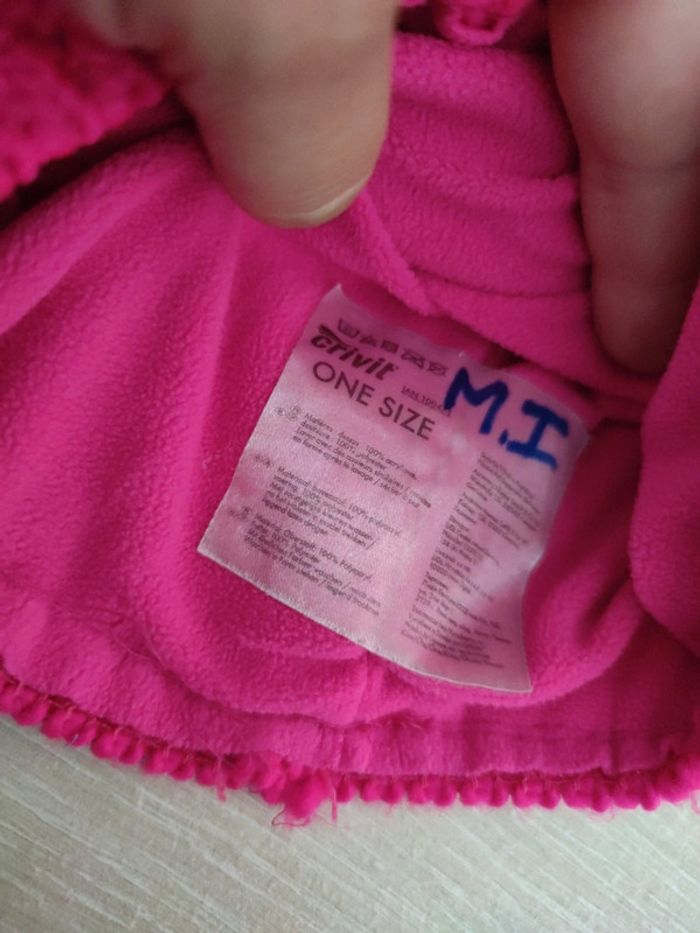 Bonnet rose double polaire - photo numéro 2