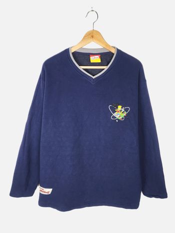 Sweat The Simpsons Vintage Bleu Marine brodé - Taille M