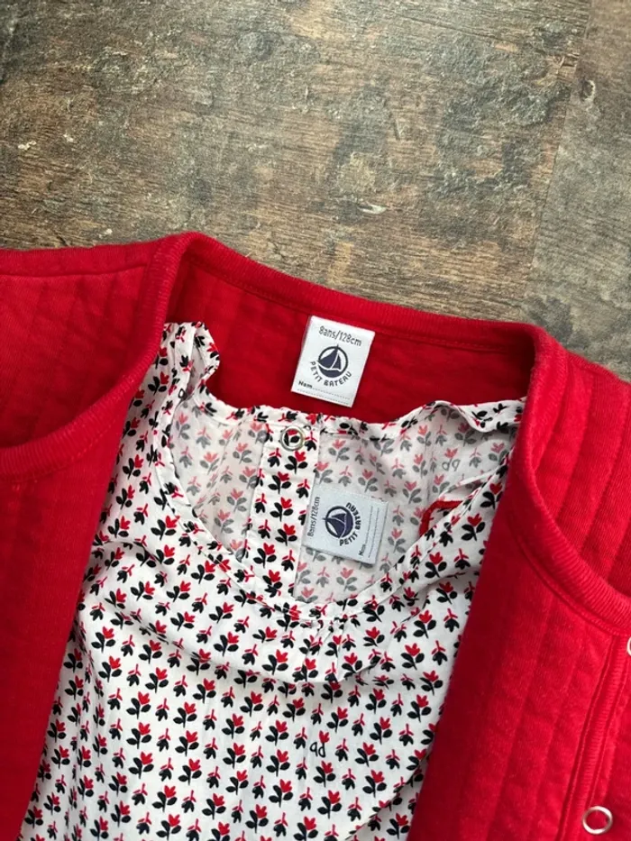Ensemble robe + gilet petit bateau 8 ans - photo numéro 2