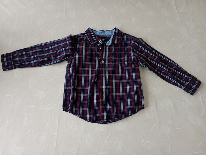 Chemise multicolore manches longues 4/5 ans Tex