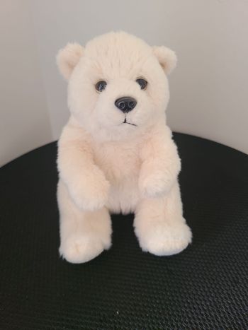 Peluche Ourson polaire assis | Living Nature