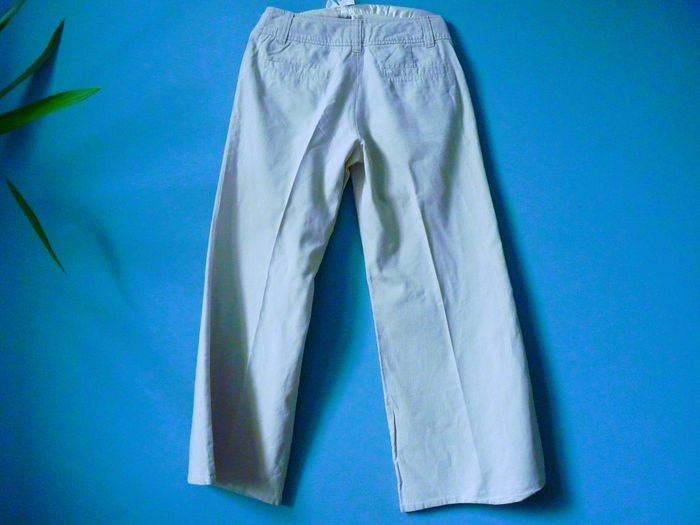 Pantalon large Femme H&M 36 S collection lin beige TBE - photo numéro 4