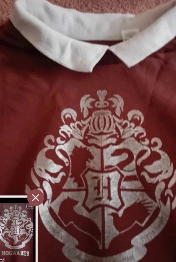 Très joli pull Harry Potter marron 12 ans en très bon état - photo numéro 3