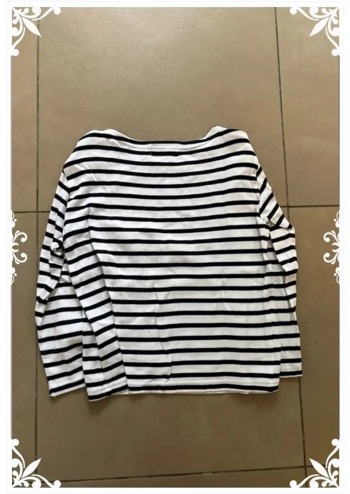 T-shirt à manches longues et rayures bleu marine enfant fille taille 12 ans Bleu Marin - photo numéro 6