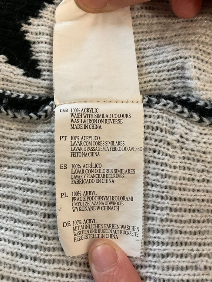 Long gilet chaud noir et blanc pour fille Newco taille 12 ans - photo numéro 7