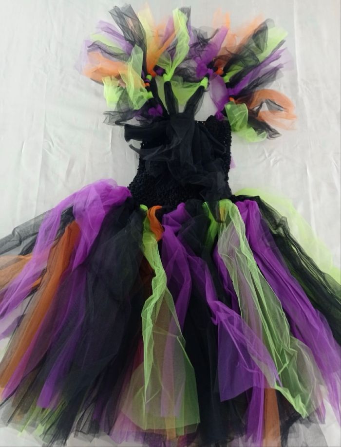 Deguisement robe sorcière multicolores 4ans - photo numéro 2