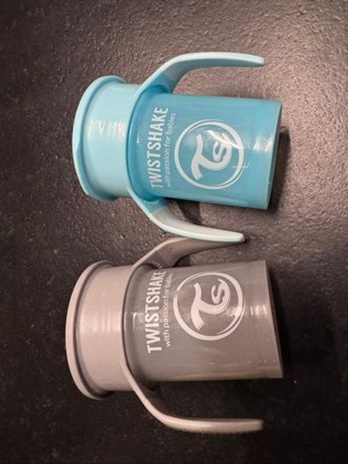 Lot 2 tasses d’apprentissage bébé gris & bleu