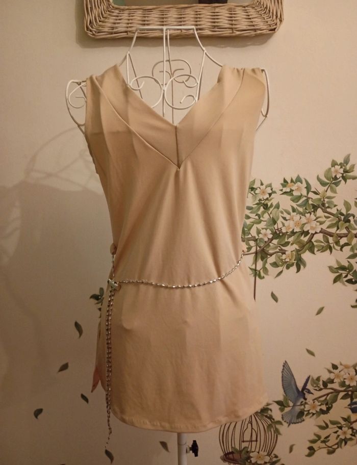 Tunique fluide beige