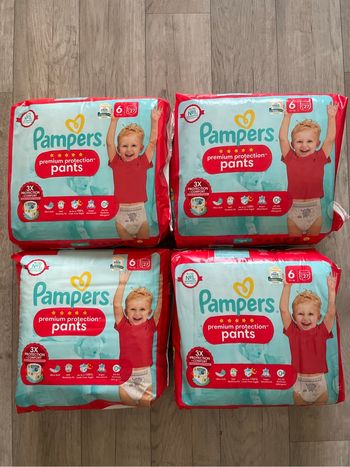 Mega pack de 108 couches pampers pants premium protection taille 6