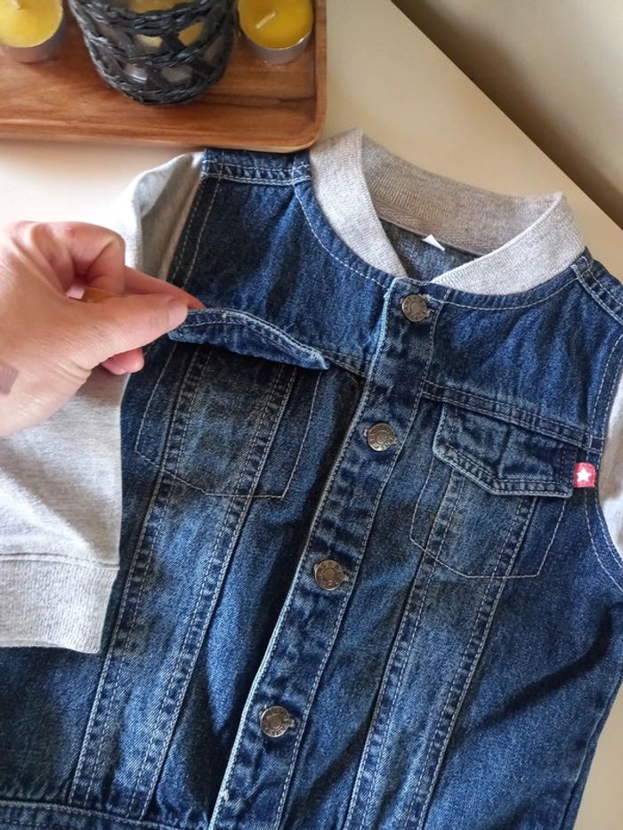 Veste en jeans taille 86 - photo numéro 2