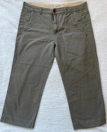 Jean droit vert kaki militaire uni classique avec poches C&A taille 56