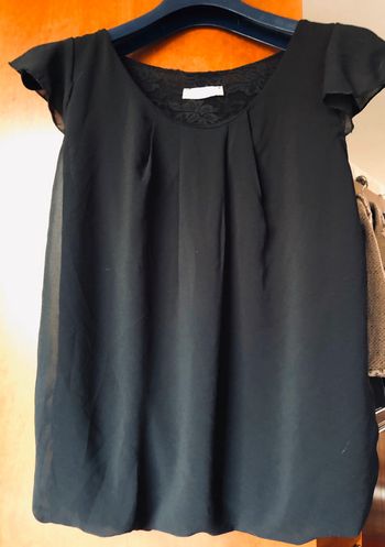 Blouse noire sans manches Terra di Siena taille unique