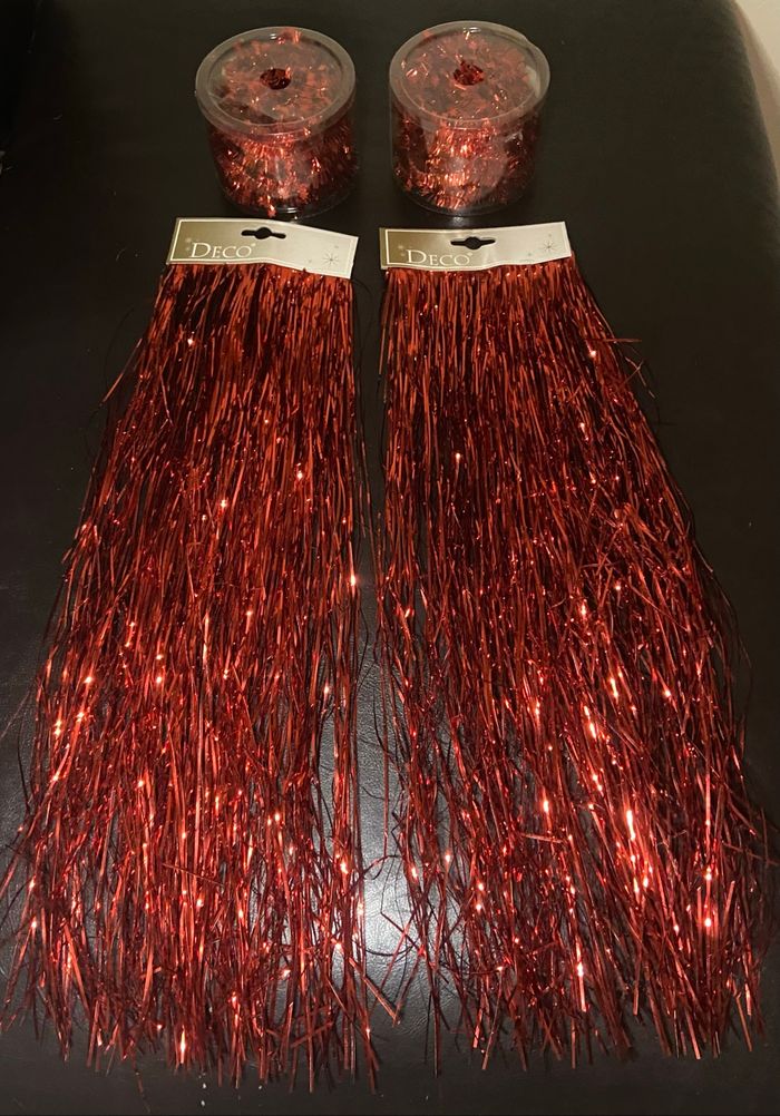 Lot de décorations rouges de Noël