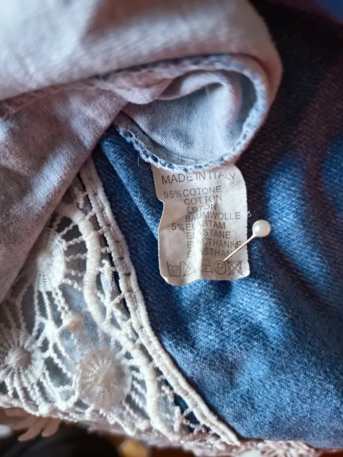 Tunique jean, dentelle (A408) - photo numéro 5