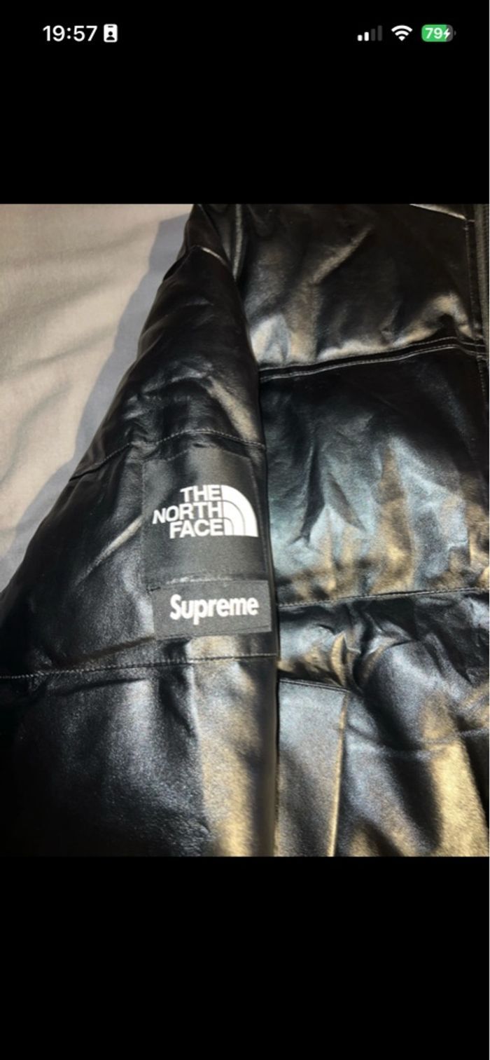 Blouson North Face&supreme officiel cuir souple édition limitée très rare - photo numéro 9