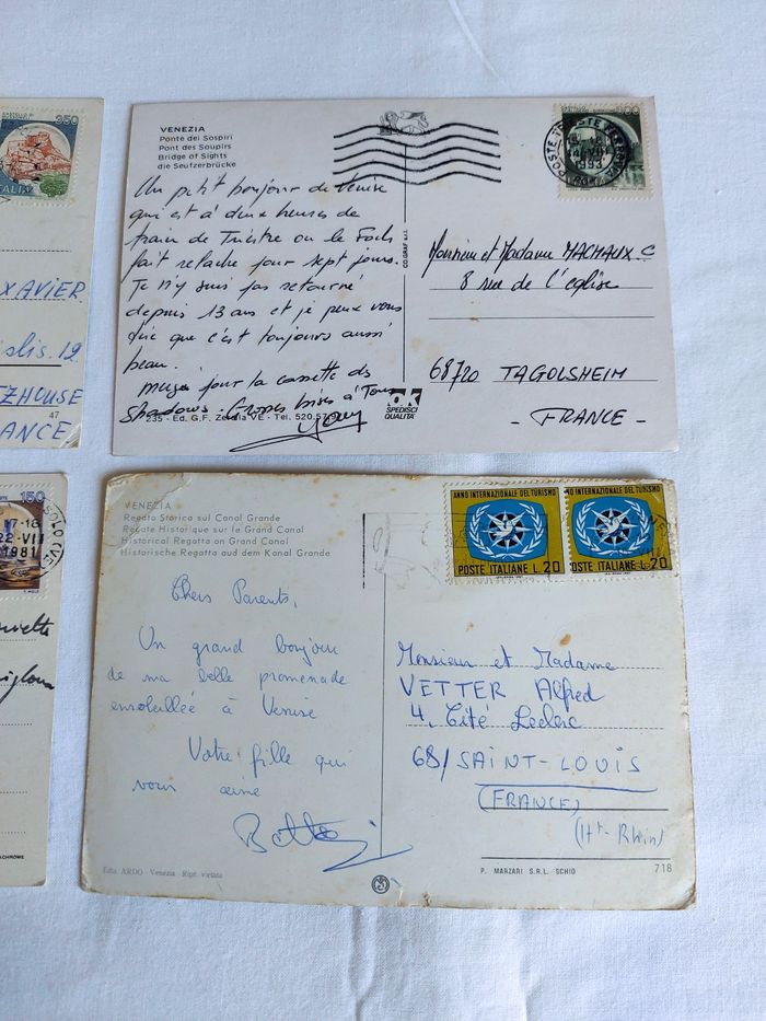Venise Venezia Lot 4 Cartes postales anciennes années fin 60-80-90 Italie Italy - photo numéro 5
