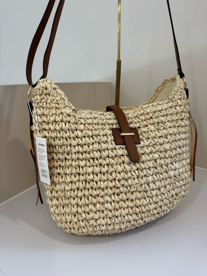 Sac effet paille  raphia neuf avec étiquette