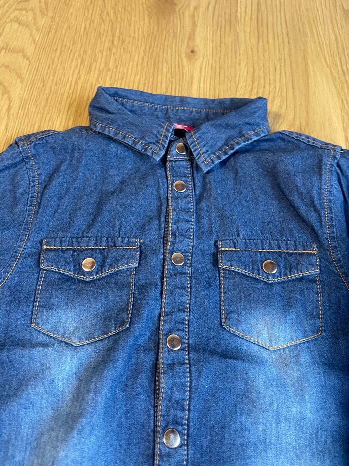 Robe en jean fille taille 110 - photo numéro 2