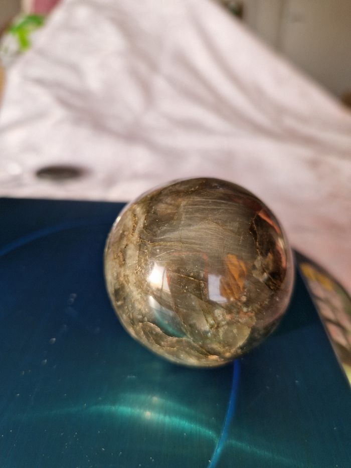 Sphère labradorite de Madagascar 238g neuve - photo numéro 9
