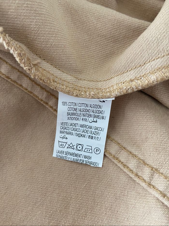 Veste en jean  beige - photo numéro 4