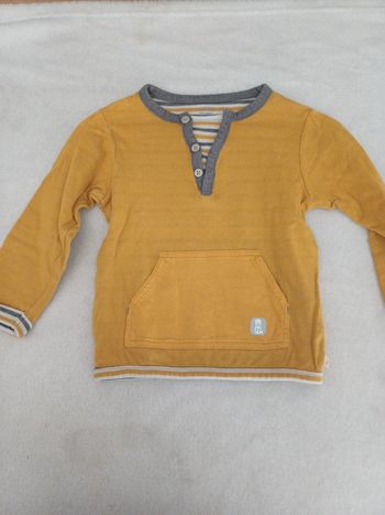 T-shirt jaune moutarde 23 mois Obaïbi