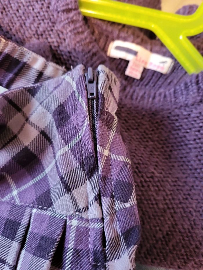 Ensemble pull et jupe plissée 3 ans lisa rose bon état - photo numéro 8