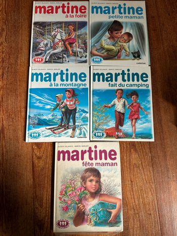 Lot de 5 livres bd albums vintage Martine Casterman Gilbert Delahaye collection