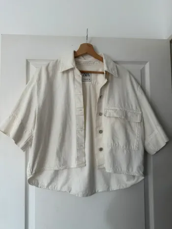 Chemise en jean Zara blanche