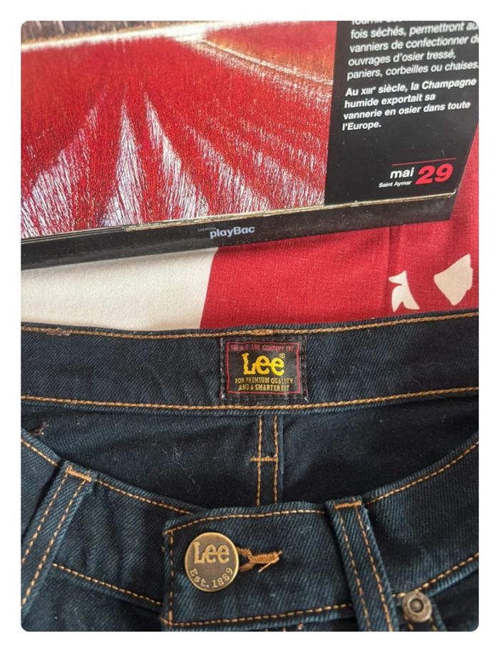 Jeans Lee style vintage bleu foncée taille 40  patte large - photo numéro 6